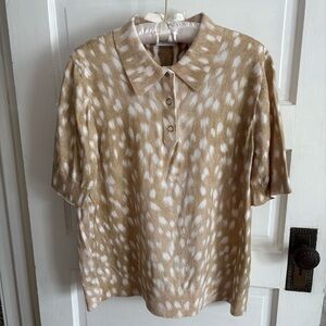 Burberry fawn print polo